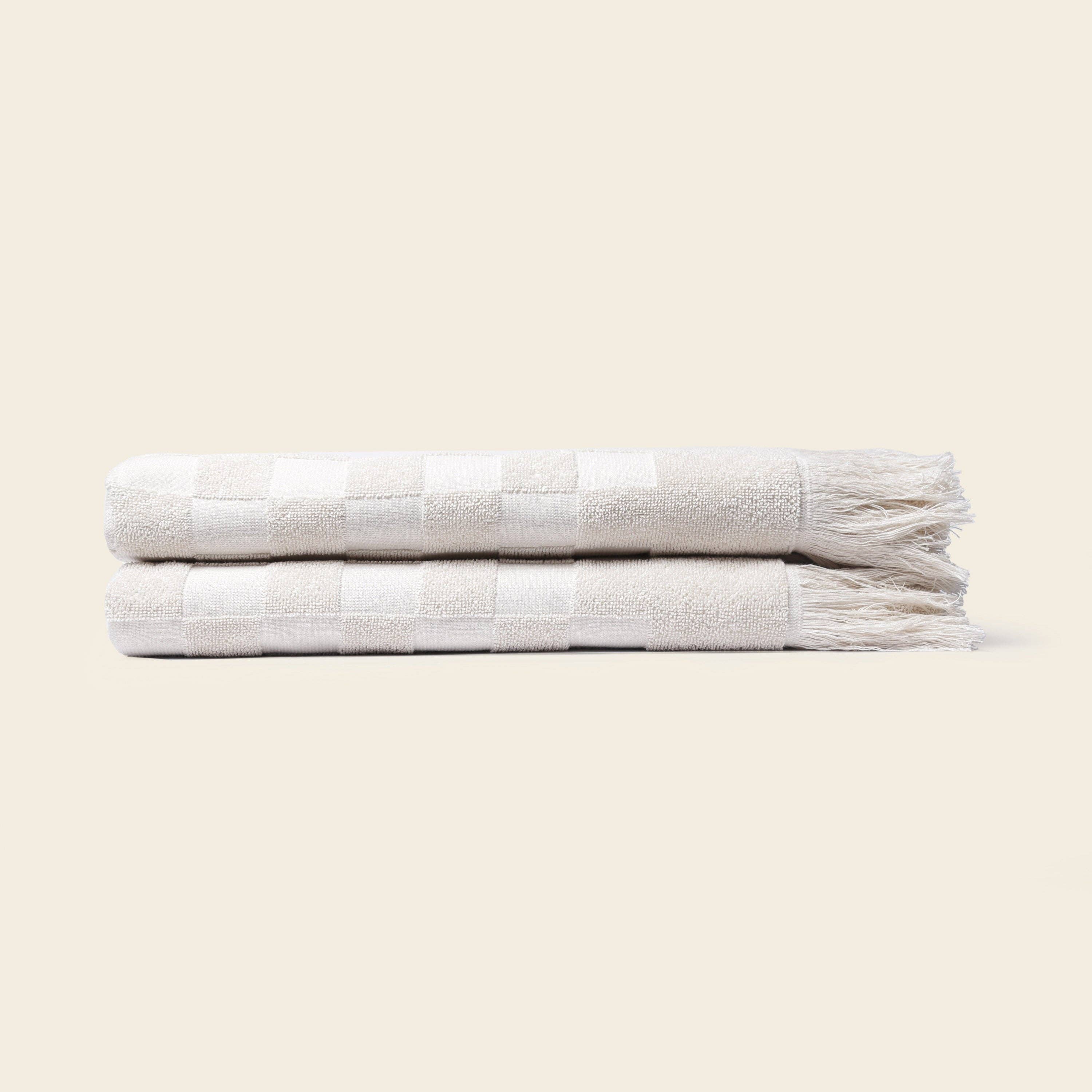 Organic Checkered Bath Towel