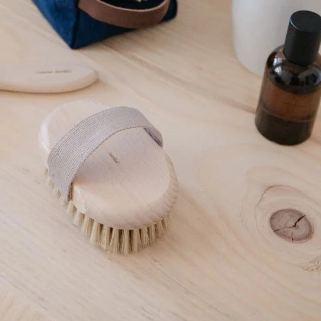 Massage Brush w/ Strap - Beech