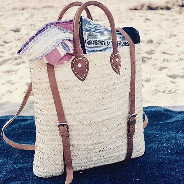 Straw Bag Backpack