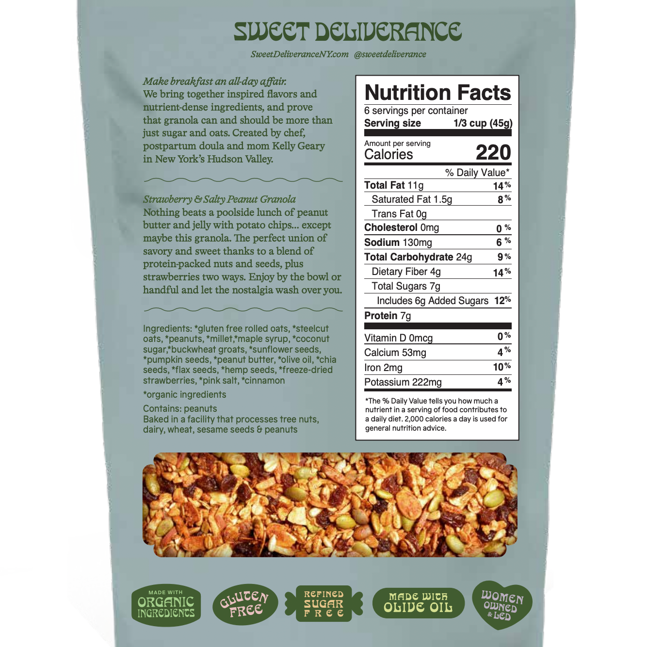 Strawberry & Salty Peanut Granola