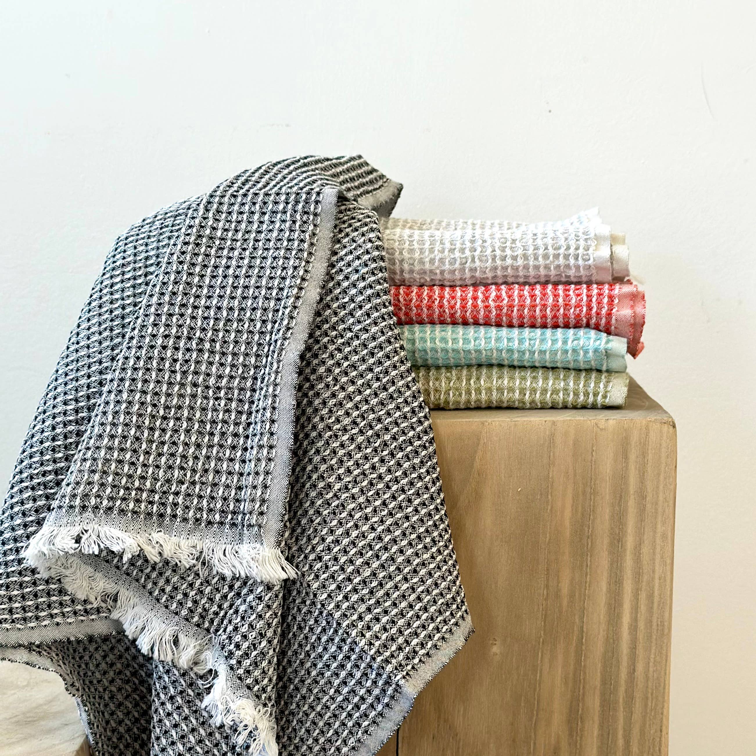 Hand Loomed Cotton Waffle Hand Towel