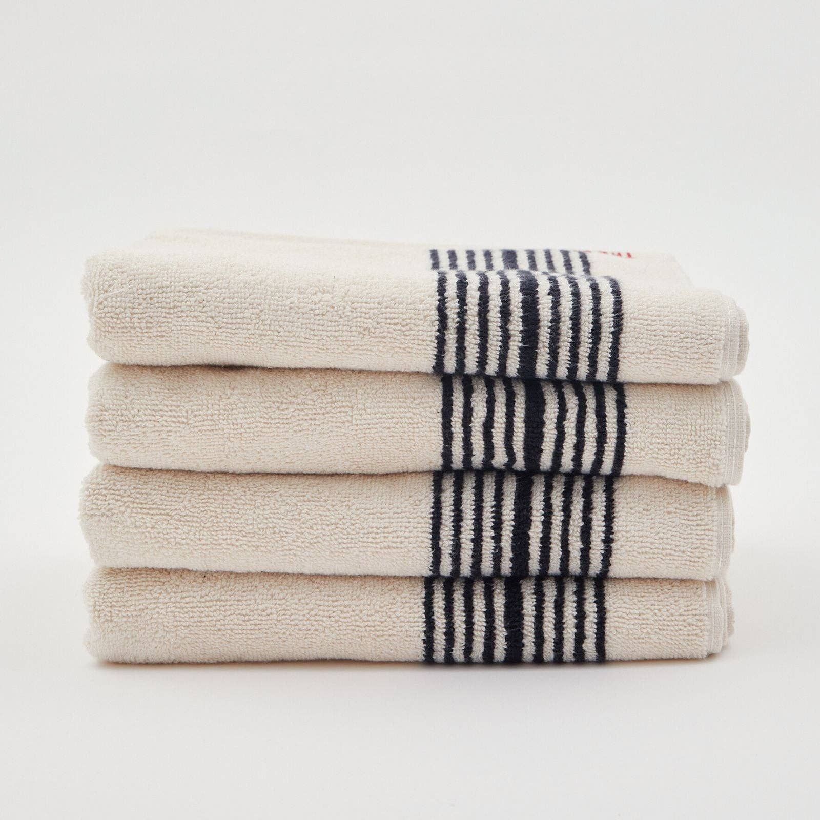 Melika Turkish Cotton Striped Terry Towel: Hand Towel / Full Stripe