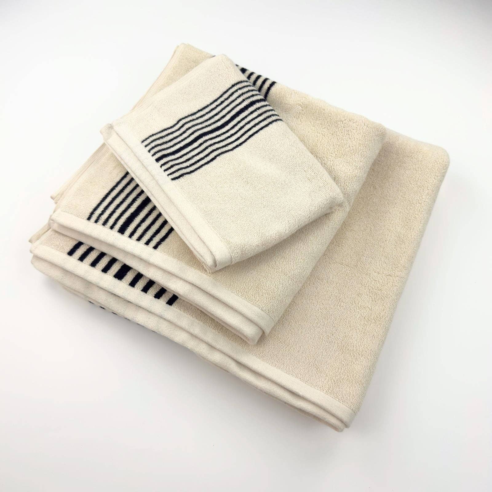 Melika Turkish Cotton Striped Terry Towel: Bath Sheet / Full Stripe
