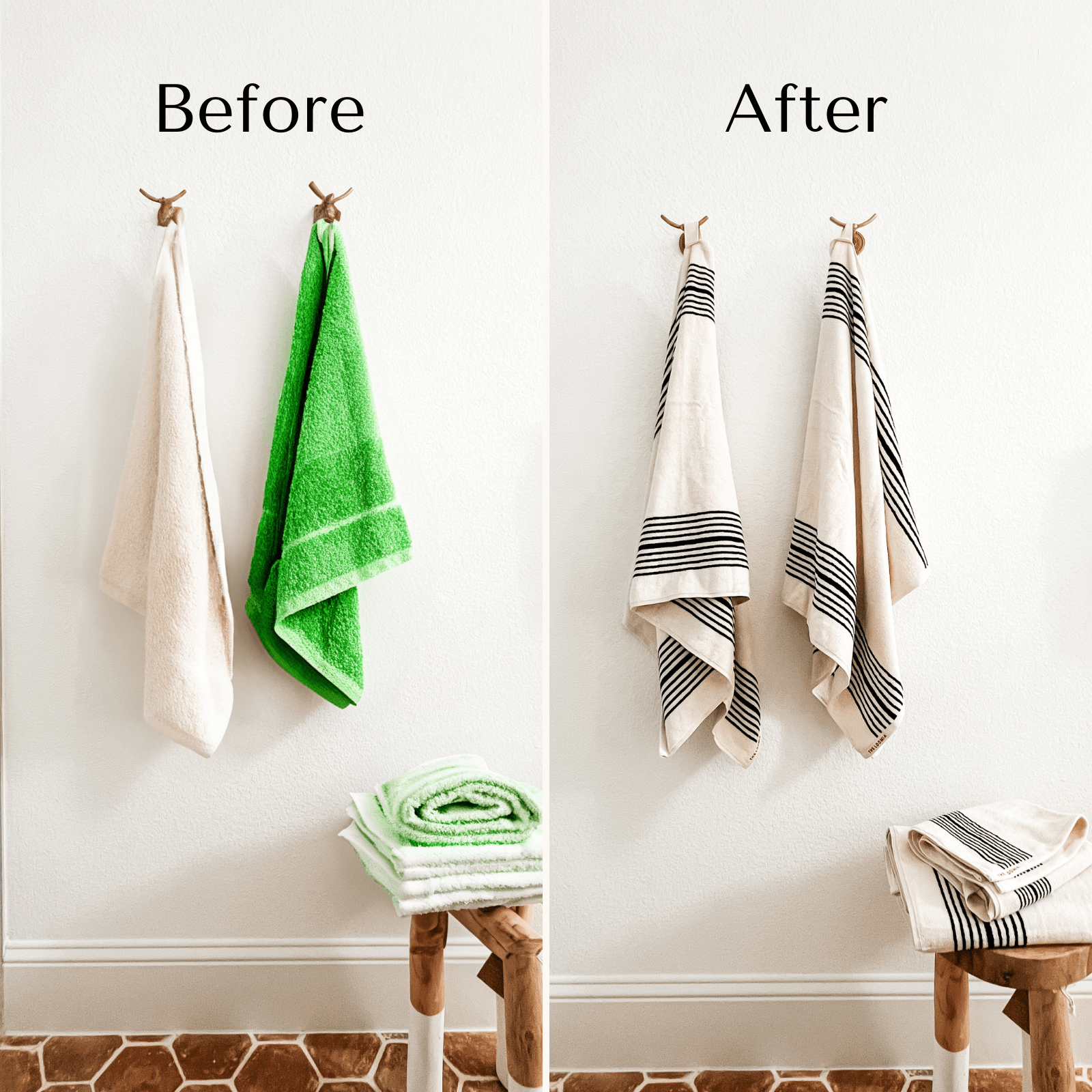 Melika Turkish Cotton Striped Terry Towel: Hand Towel / Full Stripe