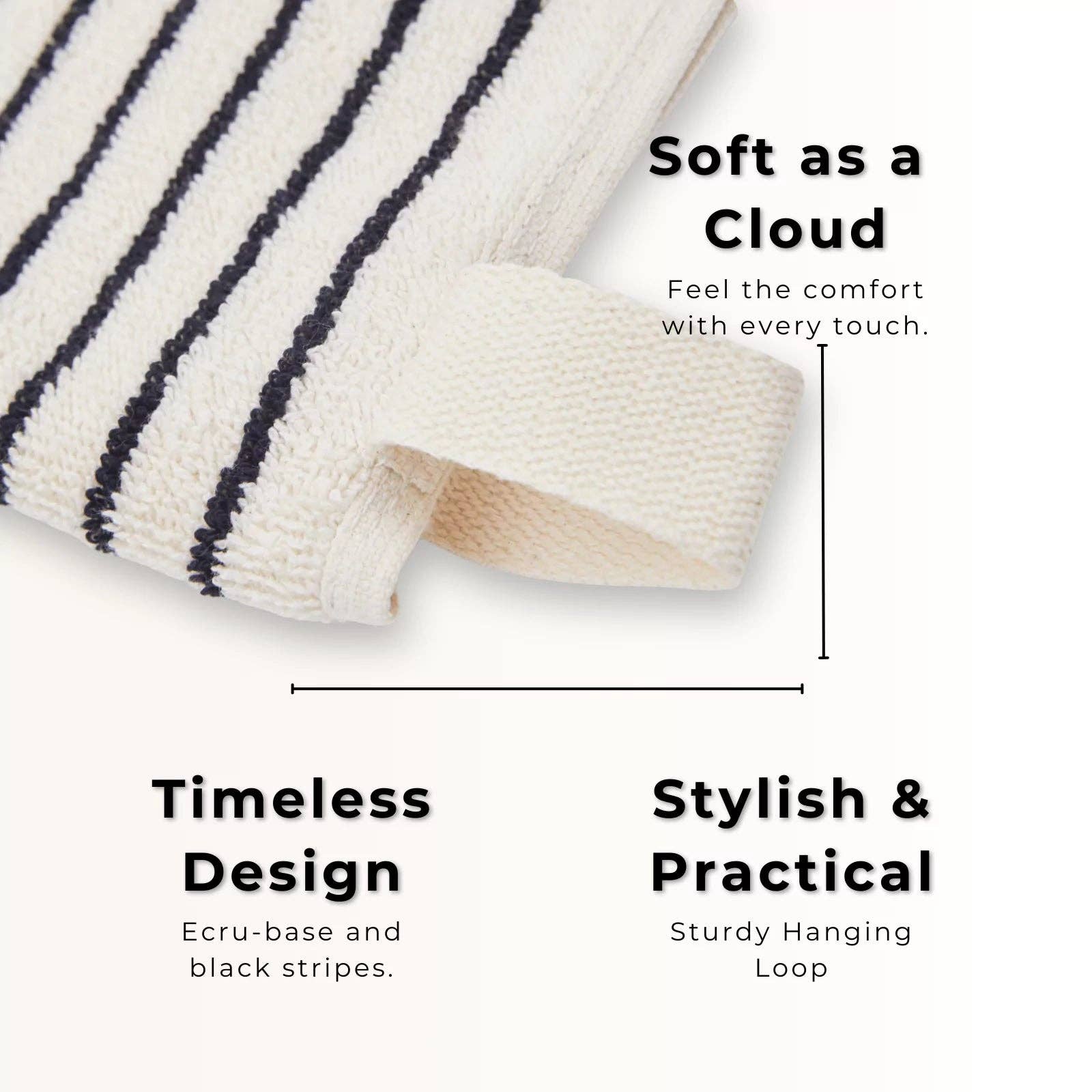 Melika Turkish Cotton Striped Terry Towel: Hand Towel / Full Stripe